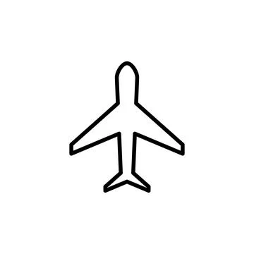 Plane icon vector. Airplane icon vector. Flight transport symbol. Travel il.. Stock Illustration