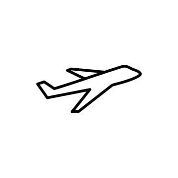Plane icon vector. Airplane icon vector. Flight transport symbol. Travel il.. Stock Illustration