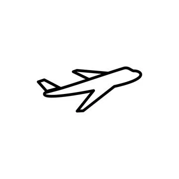 Plane icon vector. Airplane icon vector. Flight transport symbol. Travel il.. Illustrazione stock
