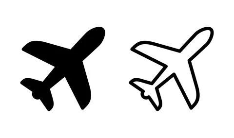 Plane icon vector. Airplane icon. aeroplane. Flight transport icon. travel .. Stock Illustration