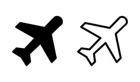 Plane icon vector. Airplane icon. aeroplane. Flight transport icon. travel .. Stock Illustration
