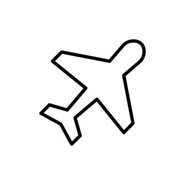 Plane icon vector. Airplane sign and symbol. Flight transport symbol. Trave.. Ilustración de archivo