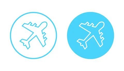 Plane icon vector. Airplane sign and symbol. Flight transport symbol. Trave.. Ilustración de archivo