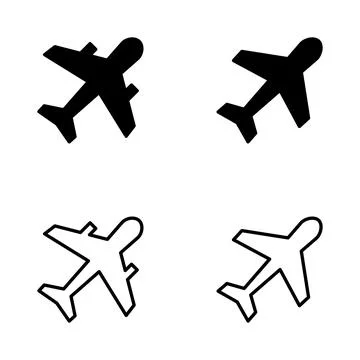Plane icon vector. Airplane sign and symbol. Flight transport symbol. Trave.. Ilustración de archivo
