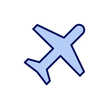 Plane icon vector. Airplane sign and symbol. Flight transport symbol. Trave.. Ilustración de archivo