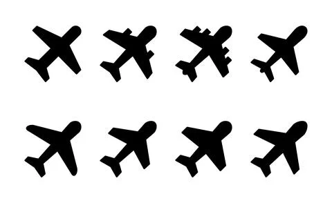 Plane icon vector. Airplane sign and symbol. Flight transport symbol. Trave.. Ilustración de archivo
