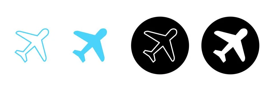 Plane icon vector. Airplane sign and symbol. Flight transport symbol. Trave.. Stock Illustration