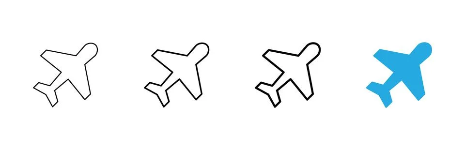 Plane icon vector. Airplane sign and symbol. Flight transport symbol. Trave.. Stock-Illustration
