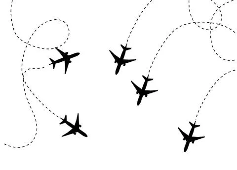 Plane icon vector flat illustration, pictogram isolated on white. V Stock Illustration