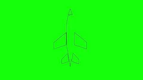 Plane Icon Vector Flying Through the Frame, Vidéo 314470123