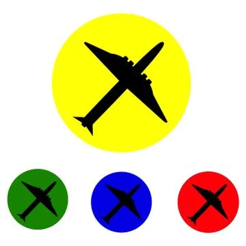 Plane icon vector Stock Illustration