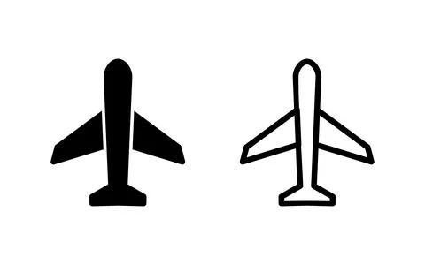 Plane icon vector illustration. Airplane sign and symbol. Flight transport .. Stock Illustration