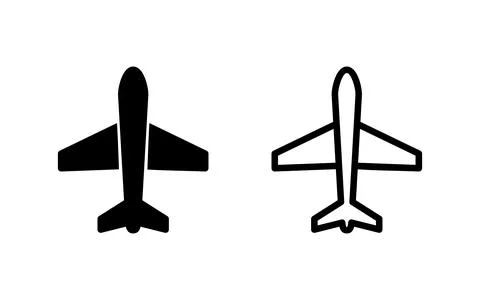 Plane icon vector illustration. Airplane sign and symbol. Flight transport .. Stock Illustration