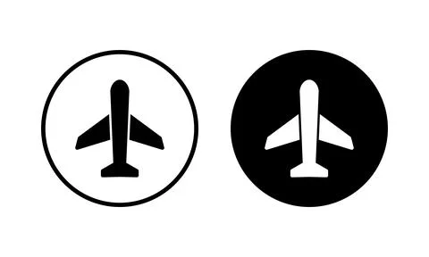 Plane icon vector illustration. Airplane sign and symbol. Flight transport .. Stock Illustration