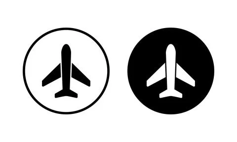 Plane icon vector illustration. Airplane sign and symbol. Flight transport .. Ilustración de archivo