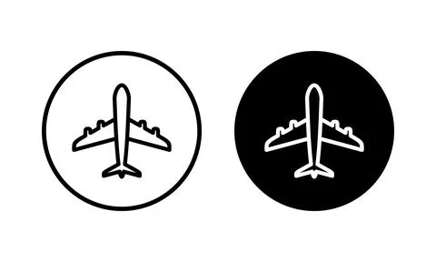 Plane icon vector illustration. Airplane sign and symbol. Flight transport .. Ilustración de archivo