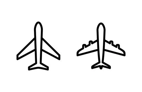 Plane icon vector illustration. Airplane sign and symbol. Flight transport .. Ilustración de archivo