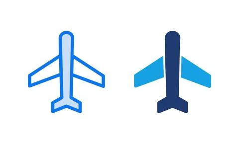 Plane icon vector illustration. Airplane sign and symbol. Flight transport .. Ilustración de archivo