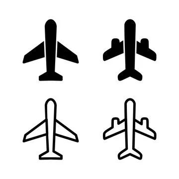 Plane icon vector illustration. Airplane sign and symbol. Flight transport .. Ilustración de archivo