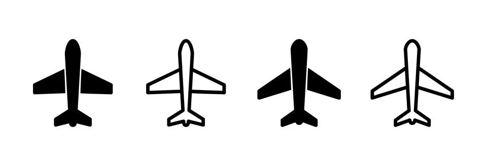 Plane icon vector illustration. Airplane sign and symbol. Flight transport .. Stock Illustration