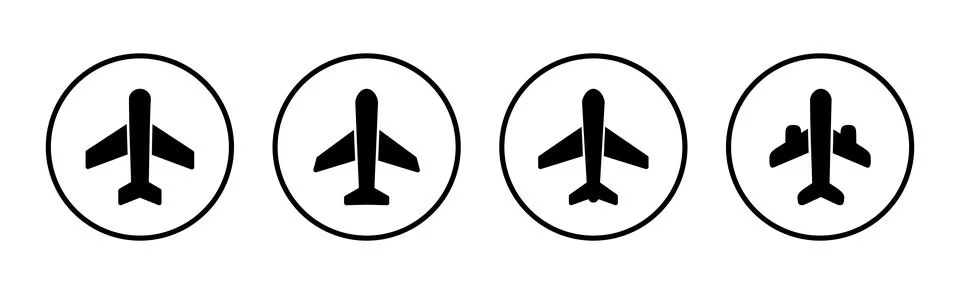 Plane icon vector illustration. Airplane sign and symbol. Flight transport .. Stock Illustration