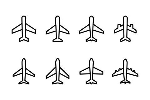 Plane icon vector illustration. Airplane sign and symbol. Flight transport .. Stock Illustration