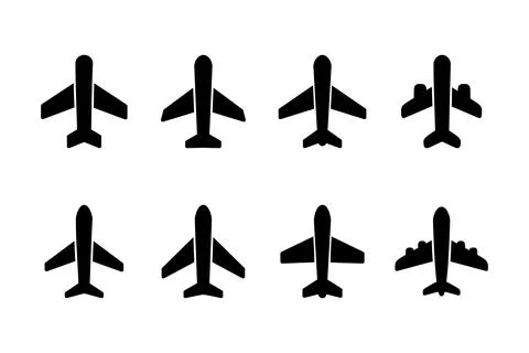 Plane icon vector illustration. Airplane sign and symbol. Flight transport .. Stock Illustration