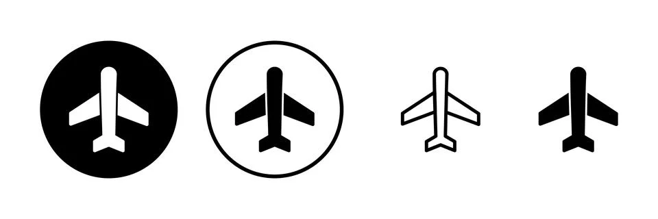 Plane icon vector illustration. Airplane sign and symbol. Flight transport .. Stock Illustration
