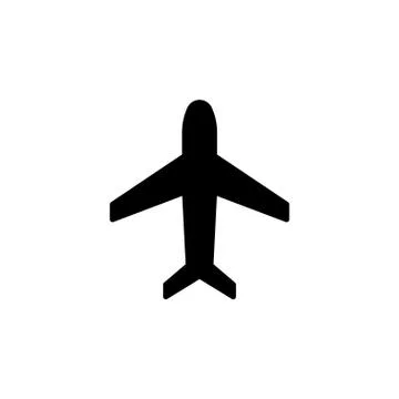 Plane icon. vector illustration black on white background Stock Illustration