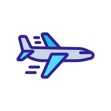 Plane icon vector. Isolated contour symbol illustration 스톡 일러스트