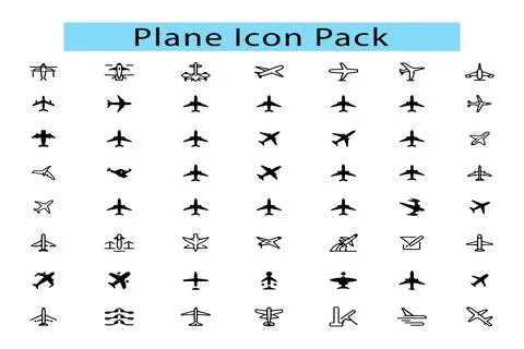 Plane icon vector set, Aviation illustration sign collection, Travel symbol.. 库存插图