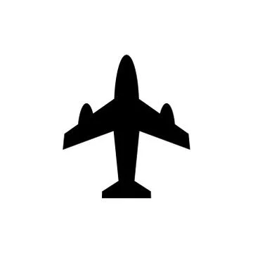 Plane icon vector, solid illustration, pictogram isolated on white background 스톡 일러스트