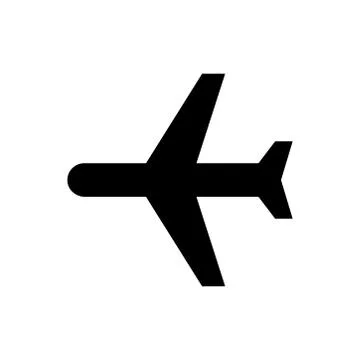 Plane icon vector, solid illustration, pictogram isolated Stock Illustration