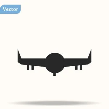 Plane icon vector, solid illustration, pictogram isolated on white Ilustración de archivo