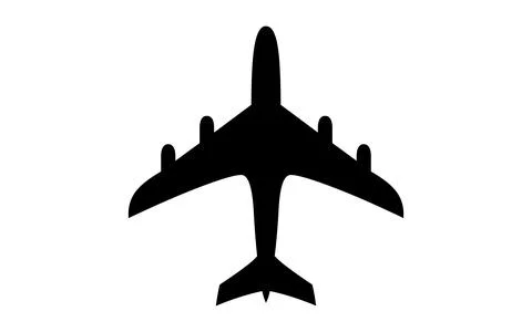 Plane icon vector, solid illustration, pictogram isolated on white background. Stock Illustration