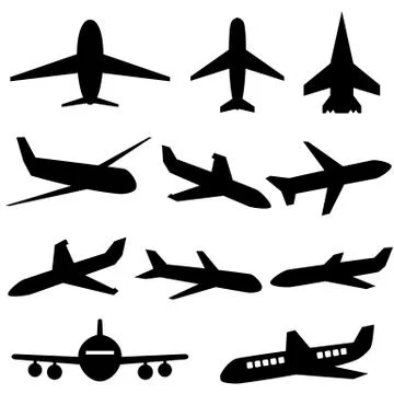 Plane icons Stock Illustration