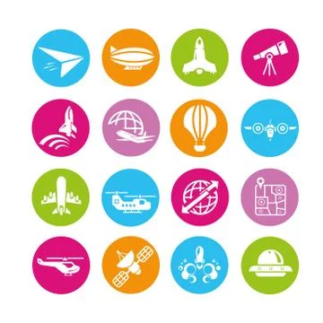 Plane icons Stock Illustration