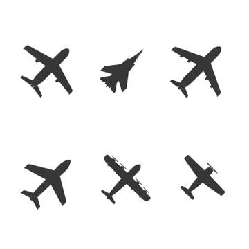 Plane icons Stock Illustration