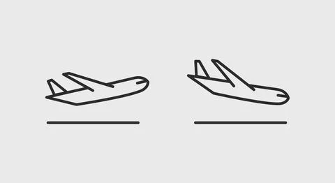 Plane Icons Illustrazione stock