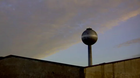 Plane on a industrial landscape Video stock 346640