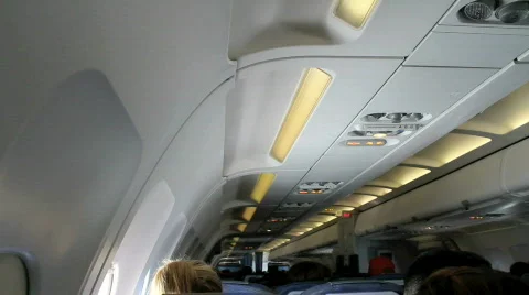 Plane Interior Stock Footage 798921