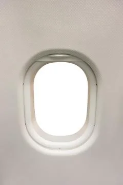 Plane interior window as template Foto stock