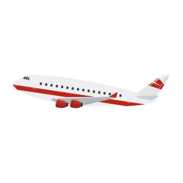 Plane Isolated on White Stock Illustration