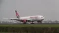 Plane , jet landing in Amsterdam, boeing 777 Kenya Airways HD Footage