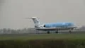 Plane , jet landing in Amsterdam, KLM fokker 70 HD Footage