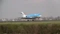 Plane , jet landing. KLM Fokker 70 HD Footage