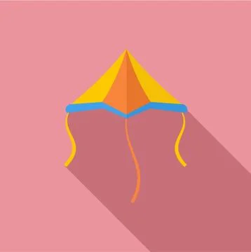 Plane kite icon, flat style Ilustración de archivo