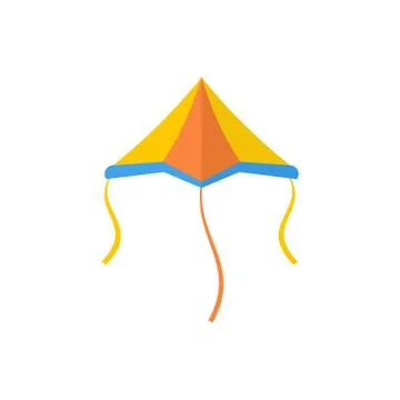 Plane kite icon, flat style Ilustración de archivo