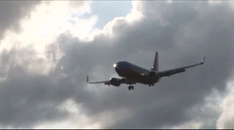 Plane landing 1 Stock Footage 886815