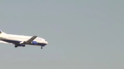 Plane landing 2 Stock Footage 11438699